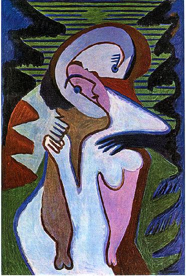 Lovers (The kiss), Ernst Ludwig Kirchner